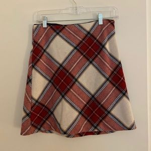 Abercrombie red plaid skirt